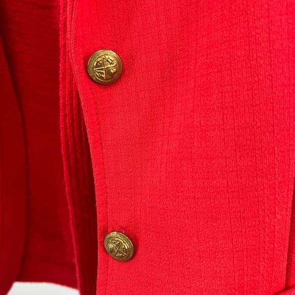 Fire Island red blazer and sleeveless open front cardigan set 13/14 vintage 70s - Picture 10 of 14